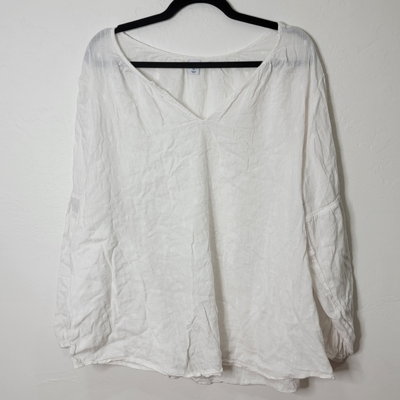 Old Navy Tops - Old Navy Gauzy White Cotton (& Rayon) Top